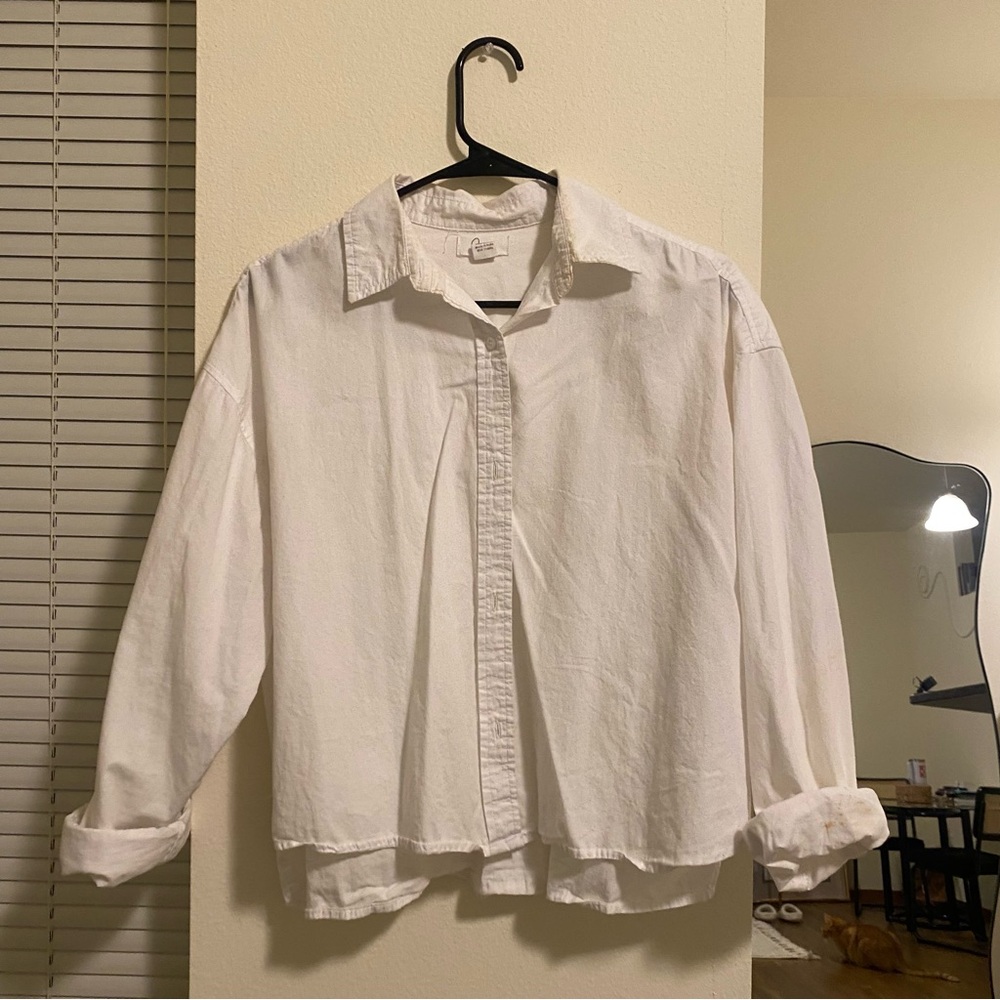 white button up